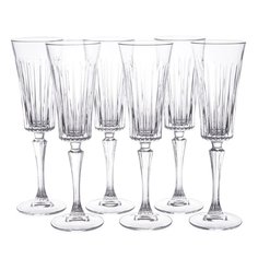 Бокал для шампанского RCR Timeless 28315, 6 шт, 210 мл