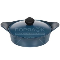 Сотейник с антипригарным покрытием Daniks Shoven KI-SC2028-2965C с крышкой, 3.8 л