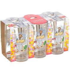 Стакан стеклянный Бык в костюме 146-Д, 6 шт, 250 мл Декостек