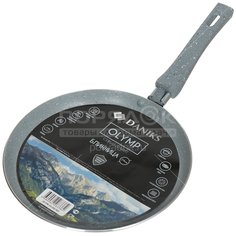 Блинница с мраморным покрытием Daniks JD-PM-24-DB-IND, 24 см, серая