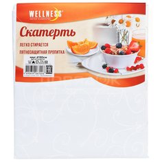 Скатерть из полиэстера, 180 см, Wellness WTd180*01 круглая, белая