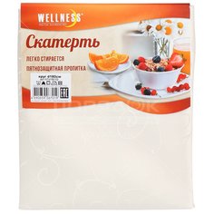 Скатерть из полиэстера, 180 см, Wellness WTd180*02 круглая, светло-бежевая