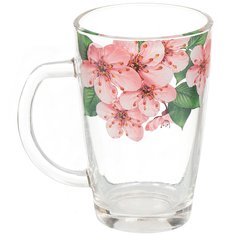 Кружка стеклянная Декостек Живая природа. Сакура 334-Д, 300 мл