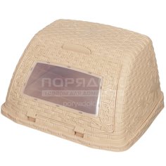 Хлебница пластиковая Альтернатива Плетенка М4903 светло-коричневая, 26х32.5х19 см Alternativa