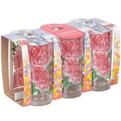 Стакан стеклянный Декостек Пионы 146 -Д, 6 шт, 230 мл