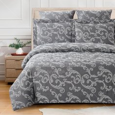 Постельное белье Cleo Cotton Jacquard евро сатин (простыня 230х250 см, 2 наволочки 50х70 см, 2 наволочки 70х70 см, пододеяльник 200х220 см) 31/007-CJ
