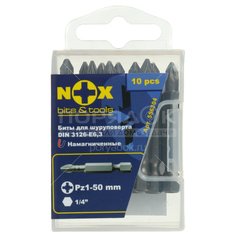 Набор бит Nox 556304 Pz 1, 50 мм, 10 шт