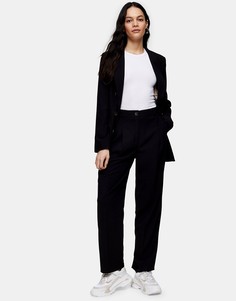 Черные брюки-галифе из саржи от комплекта Topshop-Черный цвет