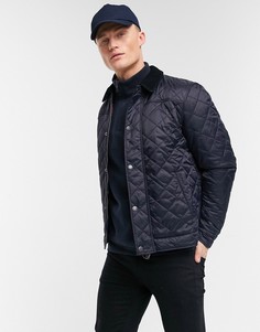 Темно-синяя стеганая куртка Barbour Lemal-Темно-синий