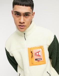 Кремовая куртка из искусственного меха на молнии Arcminute-Белый