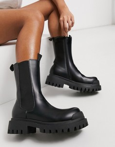 Черные массивные ботинки челси Truffle Collection-Черный цвет