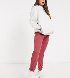 Джоггеры ягодного цвета в рубчик New Look Maternity-Красный