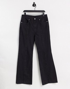 Расклешенные джинсы от комплекта в тонкую полоску из органического хлопка Weekday Orian-Черный цвет