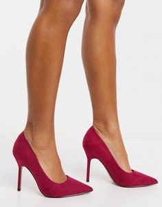 Туфли-лодочки на высоком каблуке с острым носком малинового цвета ASOS DESIGN Phoenix-Розовый цвет
