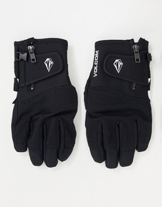 Черные кожаные перчатки Volcom Crail-Черный цвет