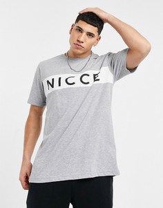 Серая футболка для дома со вставкой Nicce-Серый