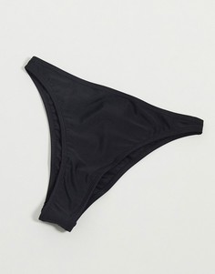Черные плавки-бикини с завышенной талией Candypants-Черный цвет