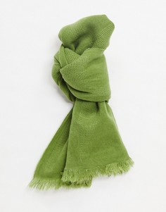 Легкий шарф цвета хаки ASOS DESIGN-Зеленый цвет