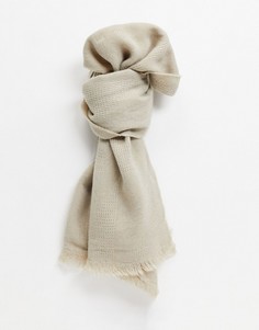 Кремовый легкий шарф ASOS DESIGN-Белый