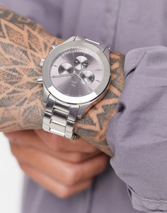 Серебристые наручные часы ASOS-Серебряный