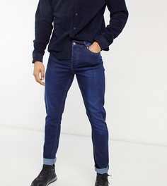 Облегающие джинсы темного оттенка индиго Bolongaro Trevor Tall-Голубой
