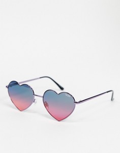 Солнцезащитные очки в фиолетовой оправе Quay Heartbreaker-Фиолетовый цвет