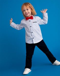 Голубая рубашка с галстуком-бабочкой для мальчика Gloria Jeans