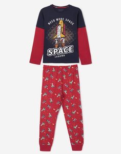 Пижама с космическим принтом для мальчика Gloria Jeans