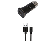 Зарядное устройство Exployd Sonder 1xUSB 2.4A QC3.0 + кабель Type-C Black EX-Z-632