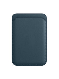 Чехол-бумажник APPLE iPhone Leather Wallet with MagSafe Baltic Blue MHLQ3ZE/A