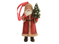 Елочная игрушка Kaemingk Счастливый Санта №2 4.5x4x10cm 152987 / 534630-2