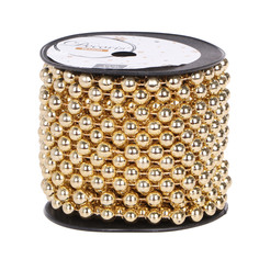 Гирлянда из бусинок Kaemingk 10 м золотая