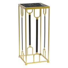 Подставка интерьерная Glasar с черным мрамором 26x26x60см ГЛАСАР