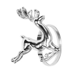 Кольцо для салфетки Koopman Олень 4 шт серебро