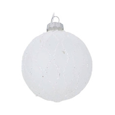 Игрушка елочная Boltze шар белый 8 см