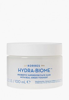 Маска для лица Korres Увлажняющая с йогуртом и пробиотиками hydra-biome, 100 мл