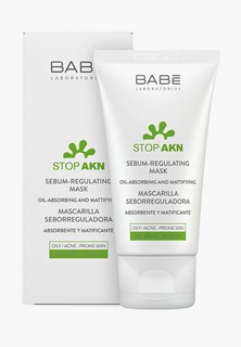 Маска для лица Babe Laboratorios очищающая, матирующая, для жирной и склонной к акне кожи, 50 мл