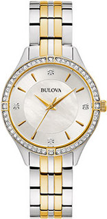 Японские наручные женские часы Bulova 98L273. Коллекция Crystal Ladies