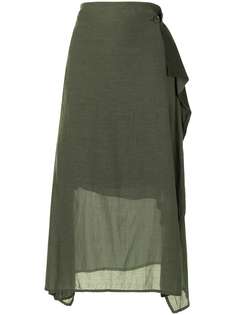 Ys юбка миди асимметричного кроя Y's