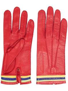Céline Pre-Owned перчатки pre-owned с контрастными полосками