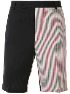 Thom Browne NAVY DOUBLE FACE STIFF CREPE CHINO SHORT
