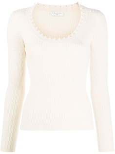 Sandro Paris свитер Jisel с бусинами на воротнике