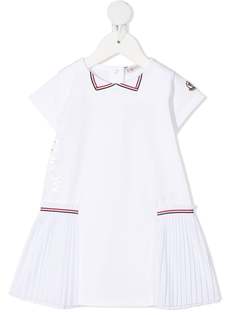 Moncler Enfant платье-футболка с плиссировкой