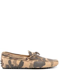 Tods мокасины Gommino с камуфляжным принтом Tod’S