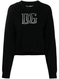 Dolce & Gabbana джемпер с круглым вырезом и логотипом