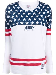 Autry толстовка с контрастной вставкой и принтом