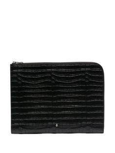 Alexander McQueen клатч на молнии с тиснением под крокодила