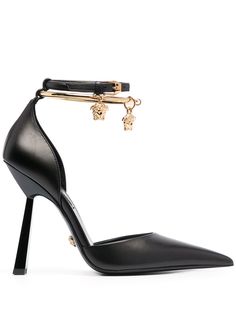 Versace туфли с декором Medusa и заостренным носком
