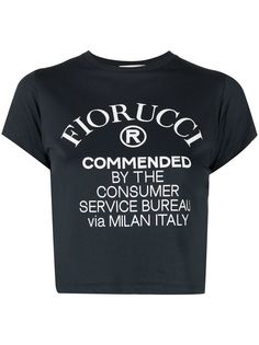 Fiorucci укороченная футболка с логотипом