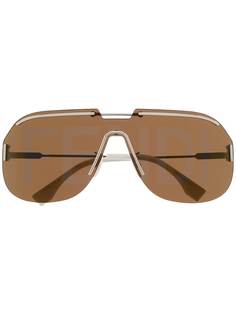 Fendi Eyewear солнцезащитные очки-авиаторы Fendi Code